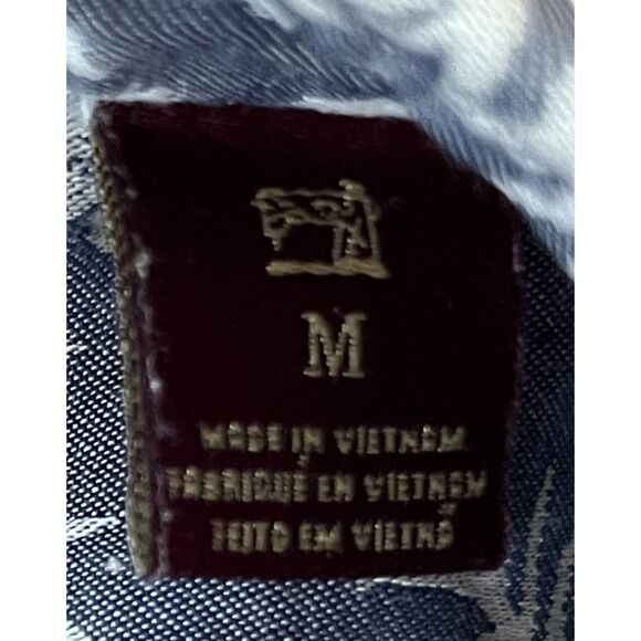 Scotch & Soda Blue Gray Retro Floral Button Up Shirt Top Mens Size Medium - Picture 4 of 9